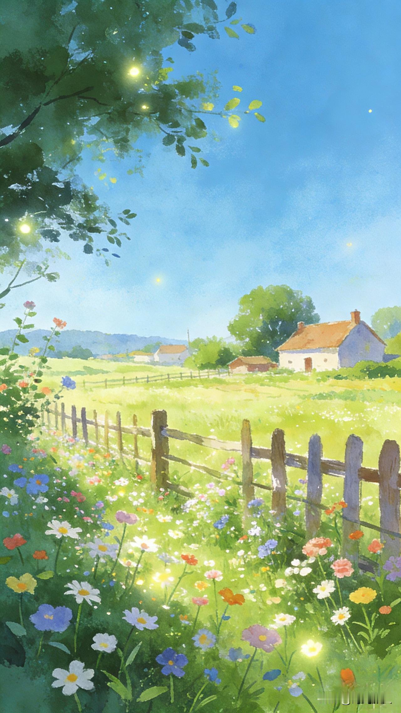 回乡下老家，见菜地篱笆边的小花，偶得一上联，来对！

上联：篱笆绕院开闲花
这份