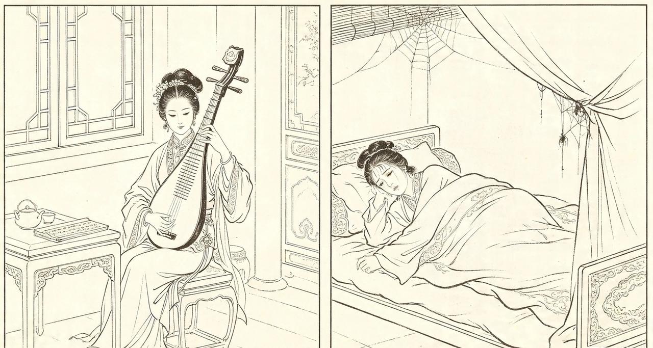 晚清，浙江四明人香珠，十四五岁便容貌出众，粗衣素面也自带风韵，刺绣技艺冠绝邻里，