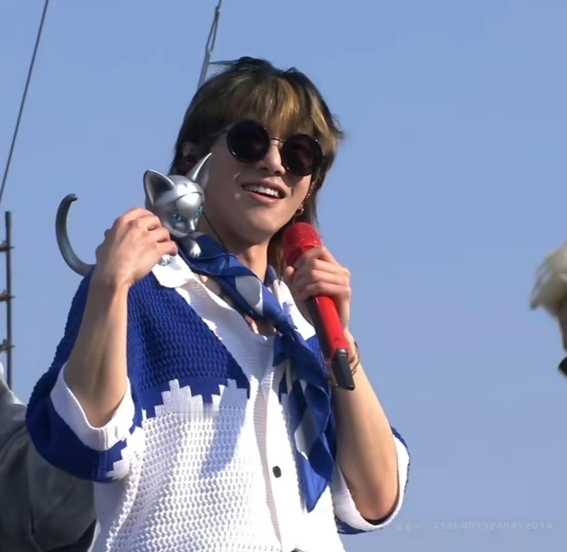 #华晨宇说花傲天排面比自己大# 华晨宇连花傲天同款的小猫都佩戴了，华晨宇你还有什