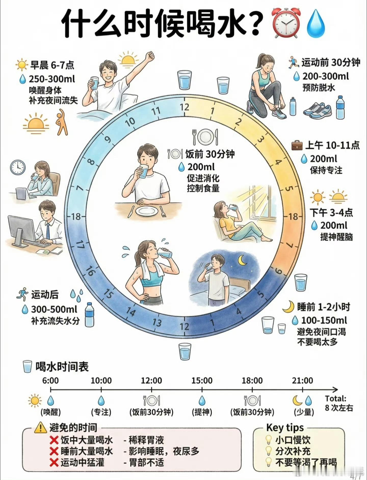 那个从来都不喝水的朋友每天该喝多少水？记住这个公式就够了！今天你们喝水了吗
