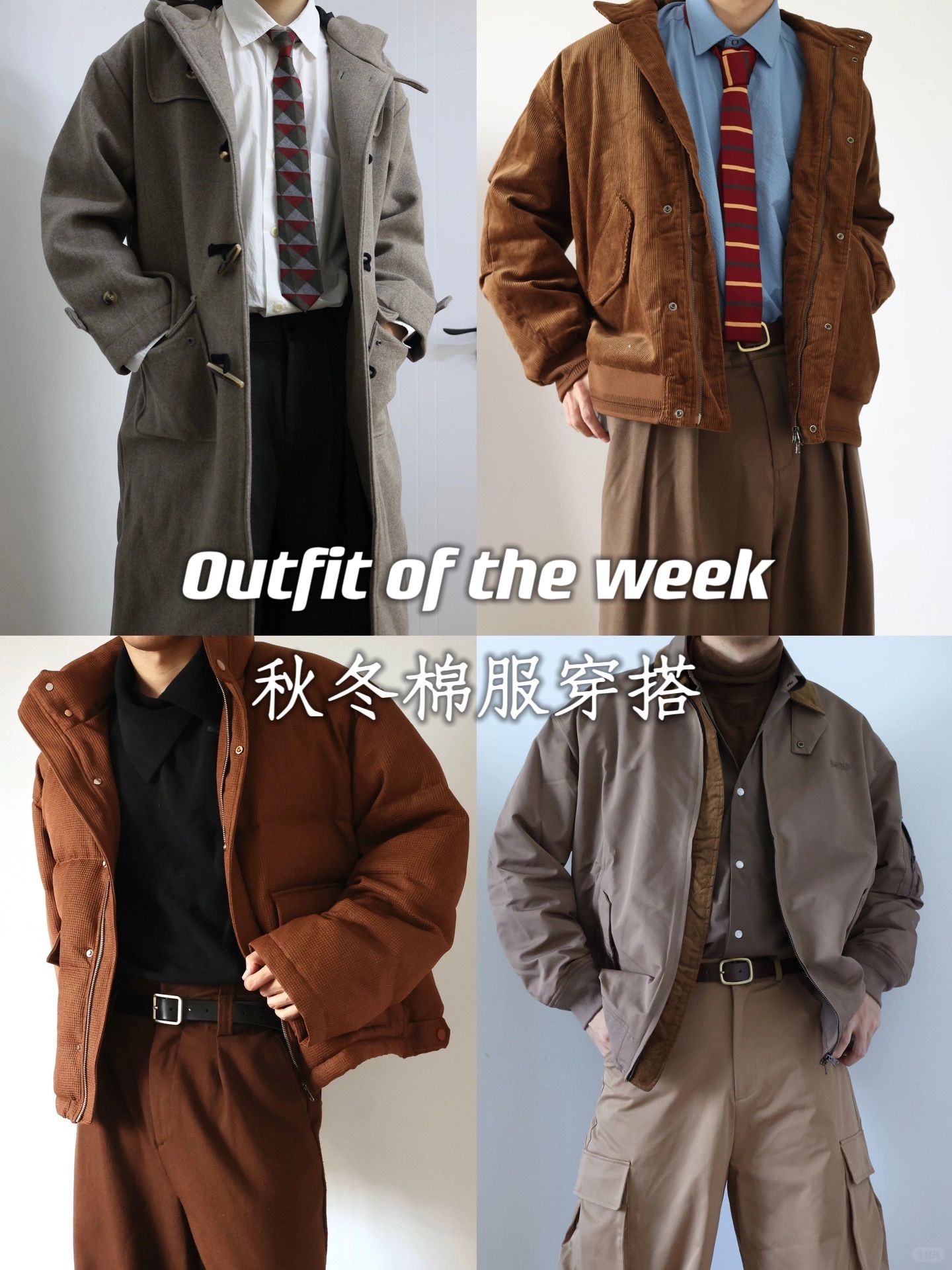 入冬了厚外套怎么穿｜羽绒服棉服大衣穿搭