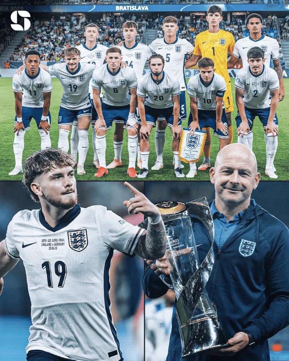 英格兰欧青赛三狮幼崽 ⚽英格兰青年军太狠了！4 次捧起欧青赛冠军奖杯，历史榜单上