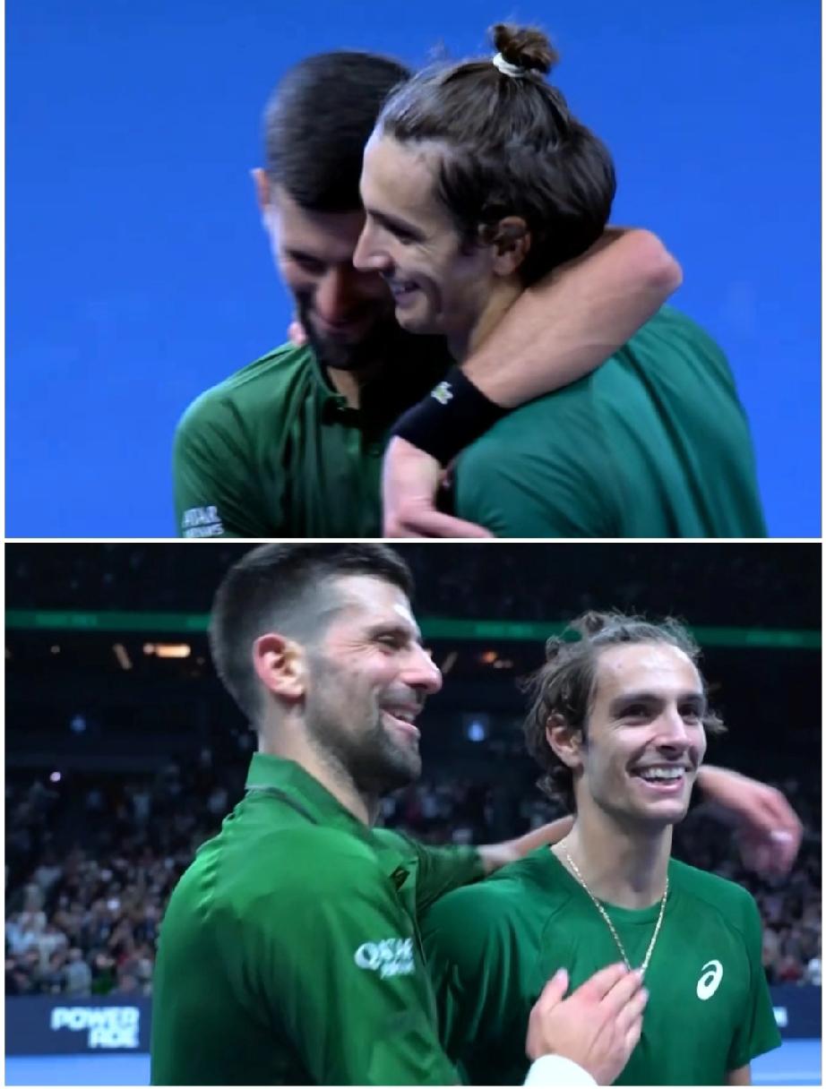 穆塞蒂赛后发文:德约在网前告诉我他不会参加年终！
细心网友称:看他们握手说了一堆