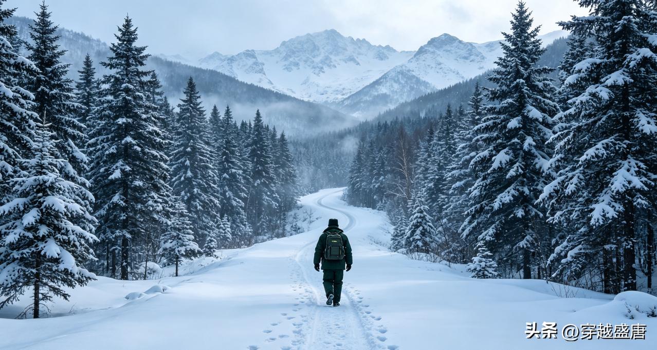 长白山的寒冬，千里冰封、万里雪飘。
茫茫林海银装素裹，荒无人烟，寂静得只剩呼啸风