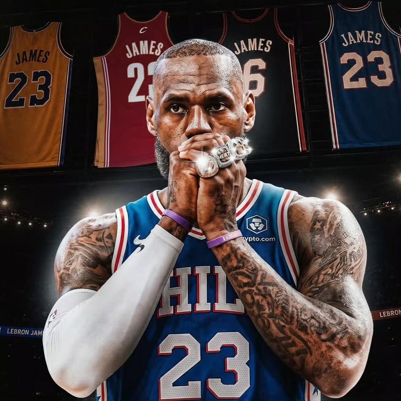 NBA新赛季开战，才知道詹姆斯已经离开洛杉矶湖人队，现在为费城76人打球。在今天