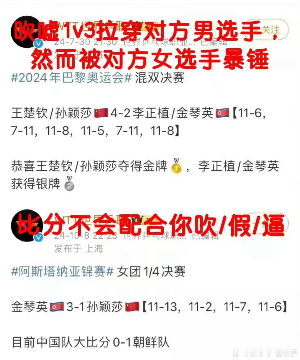 王楚钦孙颖莎vs约内斯库斯佐科斯  莎头2比1战胜对手  王楚钦辛苦了 