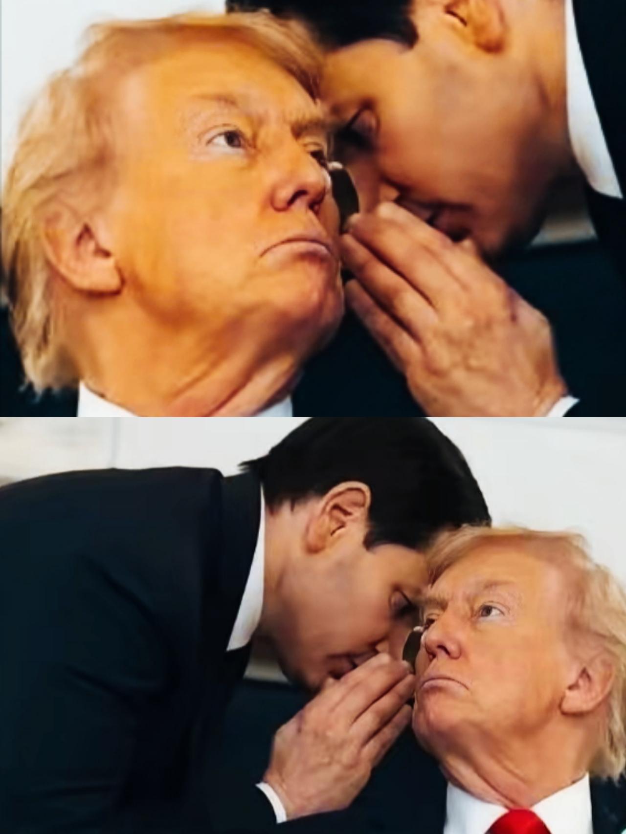 特朗普的表情这么诧异，是听到特鲁多说了什么话呢？
特朗普的眼神和表情看起来是不是