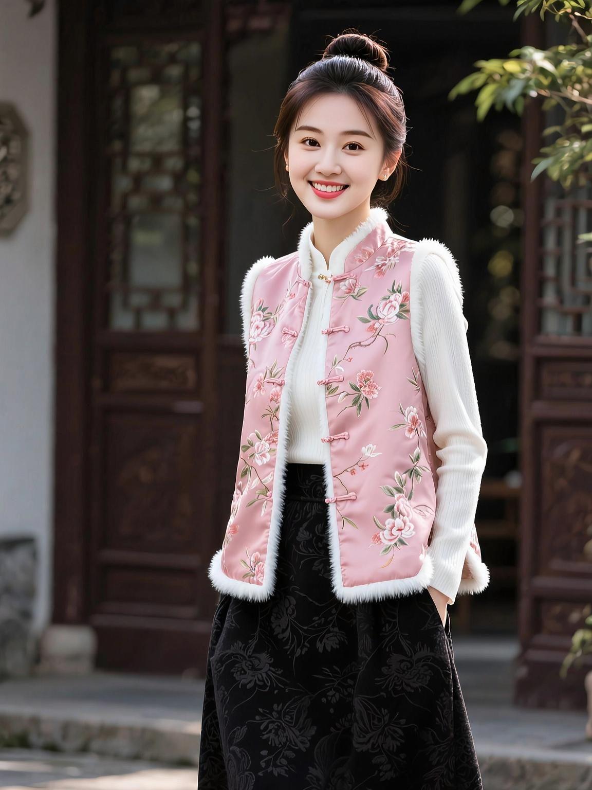 新中式写真 抖音ai创作 美女 街拍美女