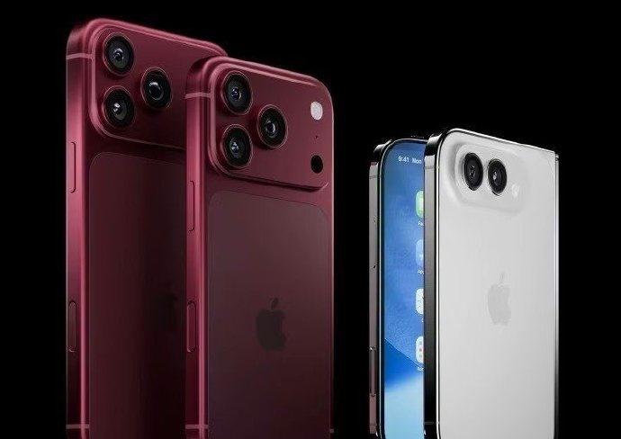 iPhone18 系列渲染，酒红色 Pro 质感拉满，还有苹果首款折叠 Ultr