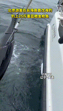 “这就是命啊！”大连，20岁北京游客，第一次尝试甩竿钓鱼，不料一杆下去，直接钓上