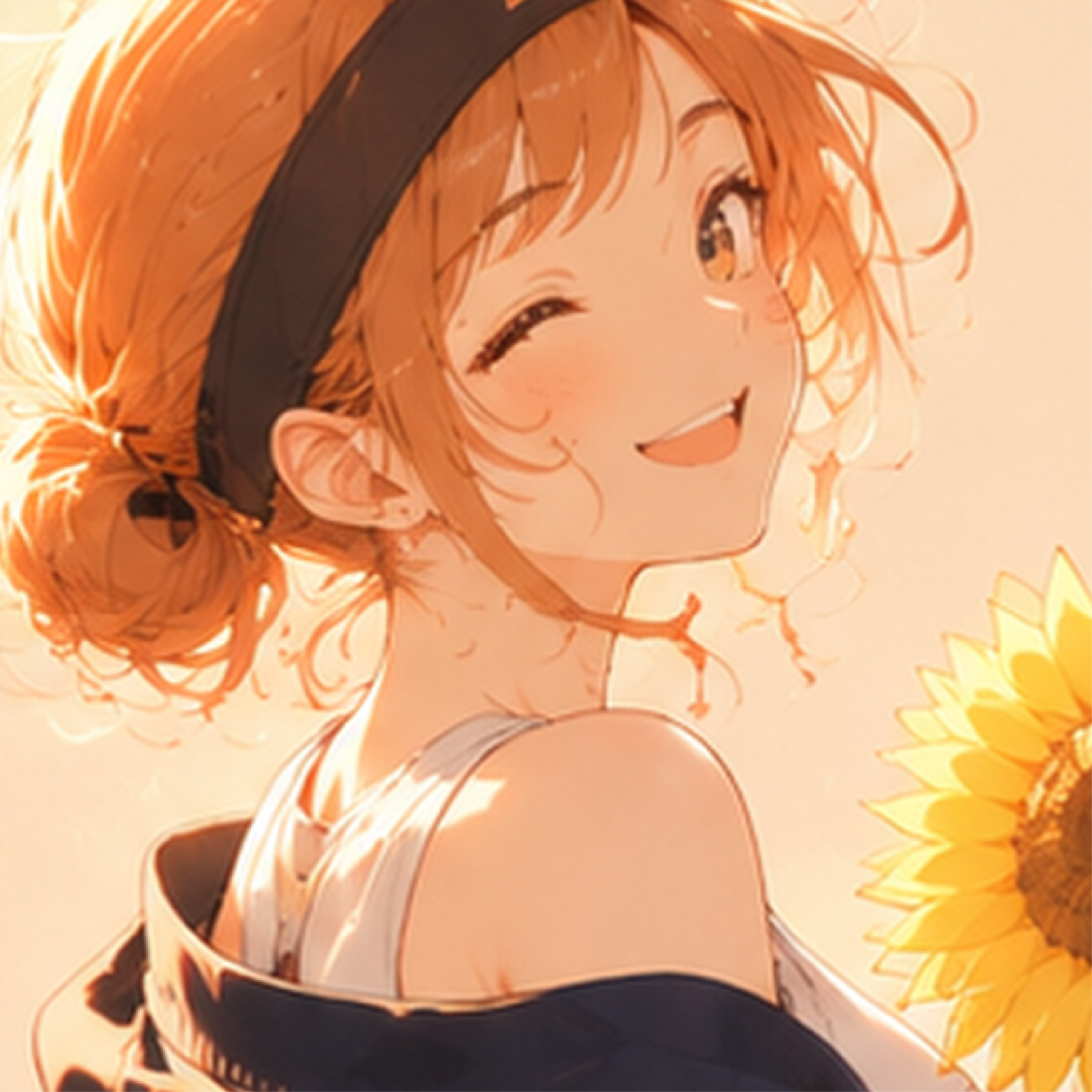 可爱头像｜向日葵与橘色黄昏，藏住所有好心情🌻. 