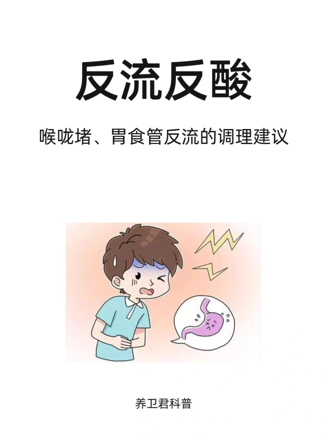 反流、反酸、咽喉不适，胃食管反流调理建议