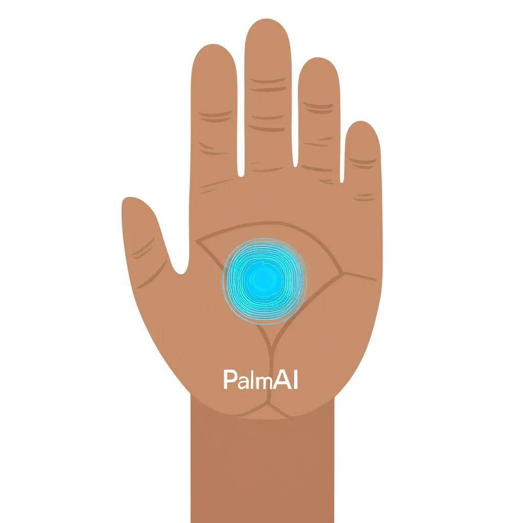 掌心，英文字母palm，这个是通义AI设计一份logo