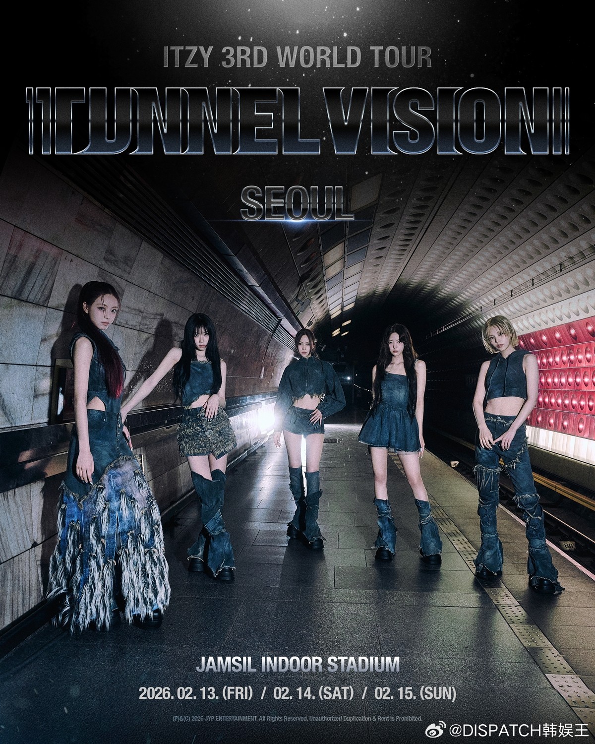 ITZY[超话] 第三次世界巡回演唱会“TUNNEL VISION”海报公开，组