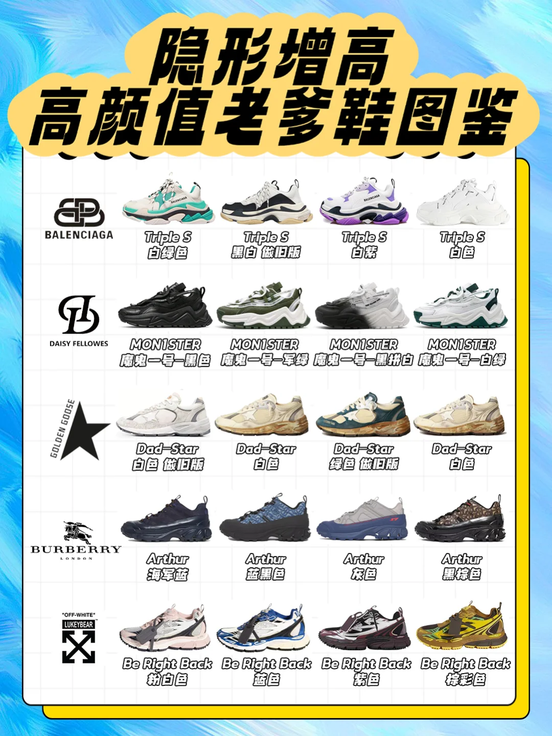 👟「隐形增高术」高颜值老爹鞋图鉴