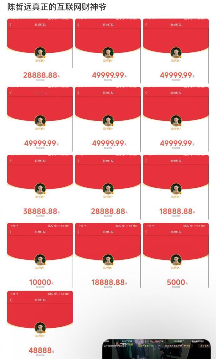 陈哲远真正的红包压轴王陈哲远红包压轴王  说到新年发红包榜上有名的一定有我们哲远