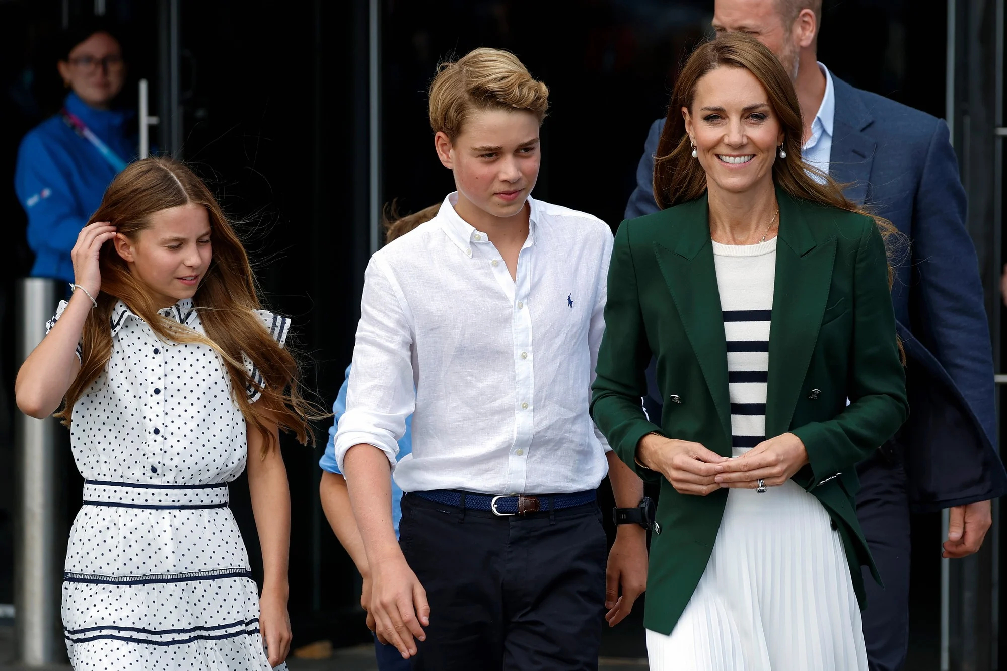 Kate Middleton和丈夫Prince William及三个孩子Prin