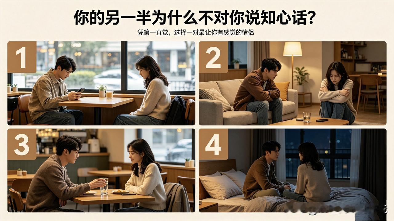 你的另一半，为什么不跟你说知心话呢？！
 
你有没有过这种感觉：
 
明明两个人