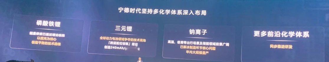 宁德时代钠离子电池将在年内大规模量产宁德时代首席科学家、中国工程院院士吴凯在宁德