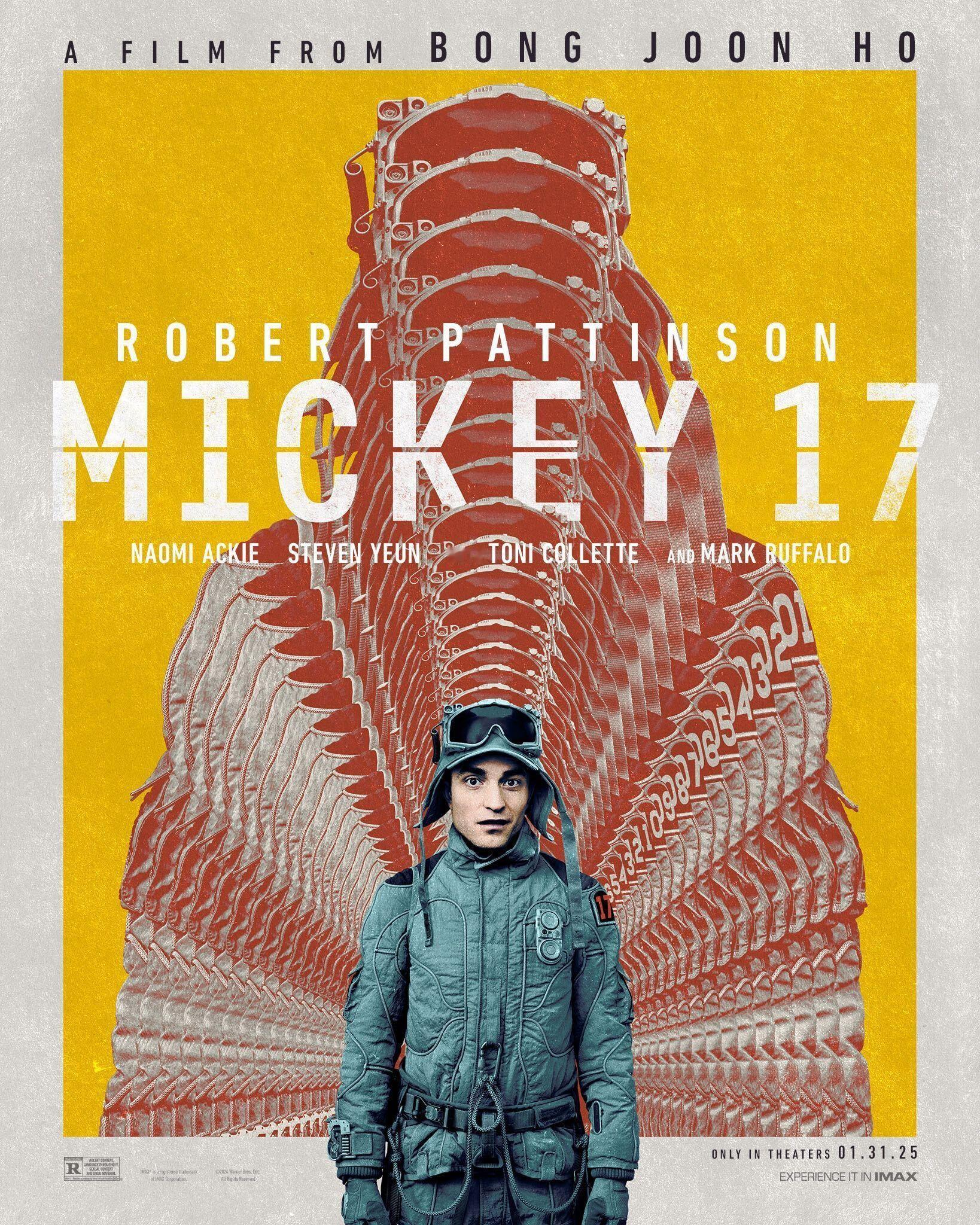 奉俊昊导演的《米奇17》发布首张海报，罗伯特·帕丁森主演，北美定档2025年1月