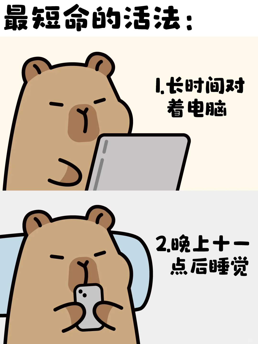 最短命的10种活法-卡皮巴拉✨