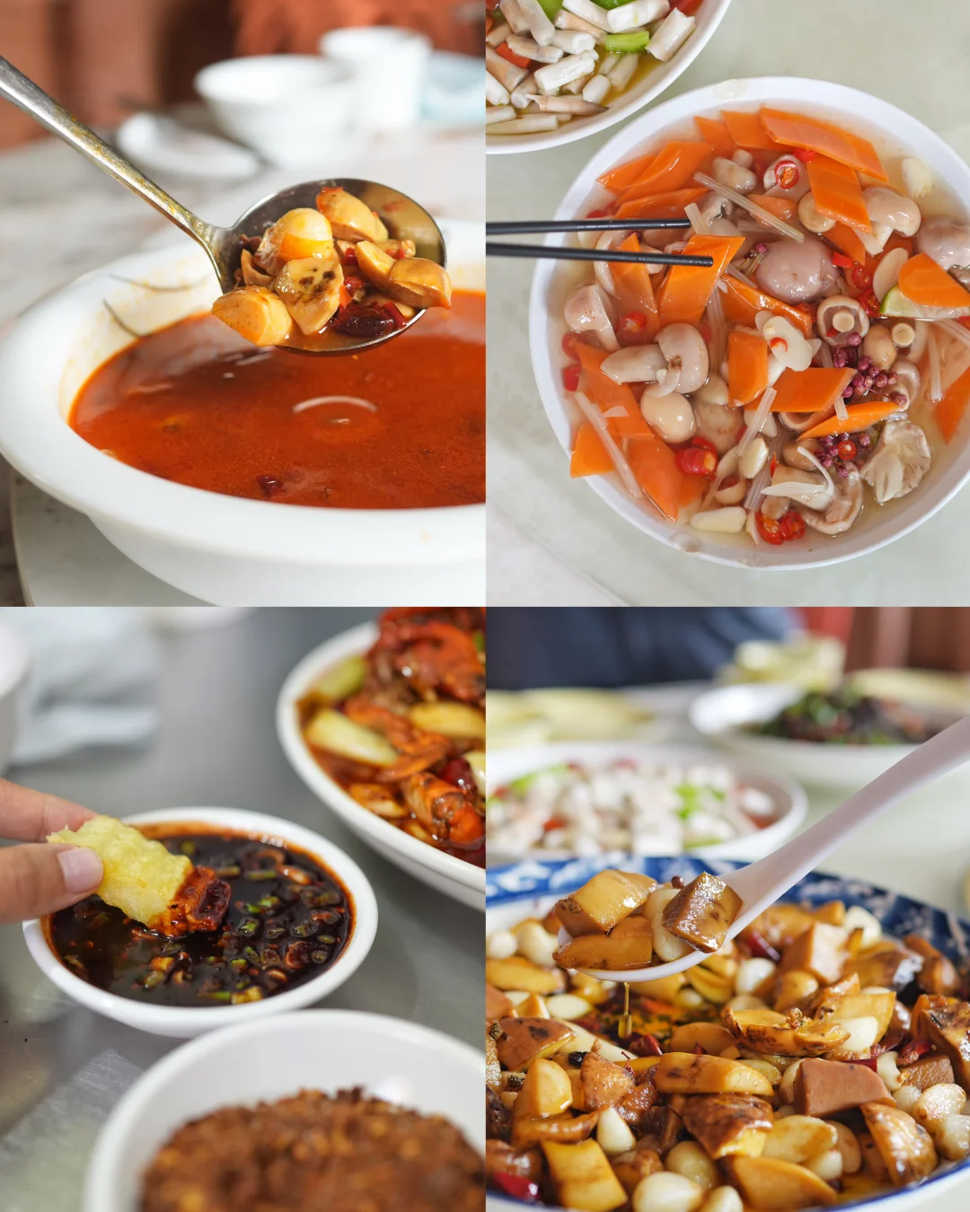 在安宁吃几顿，菌子做法和昆明又有不同。🥢