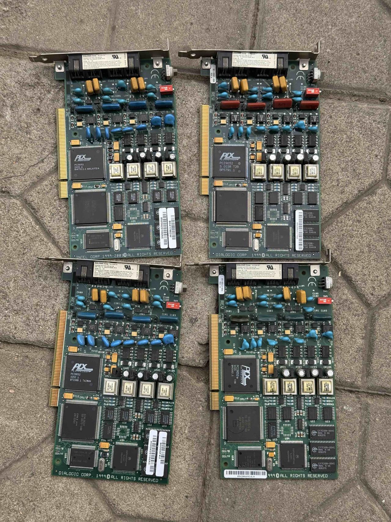 这些布满岁月痕迹的Dialogic语音卡与长卡工控主板，是90年代末计算机与通信