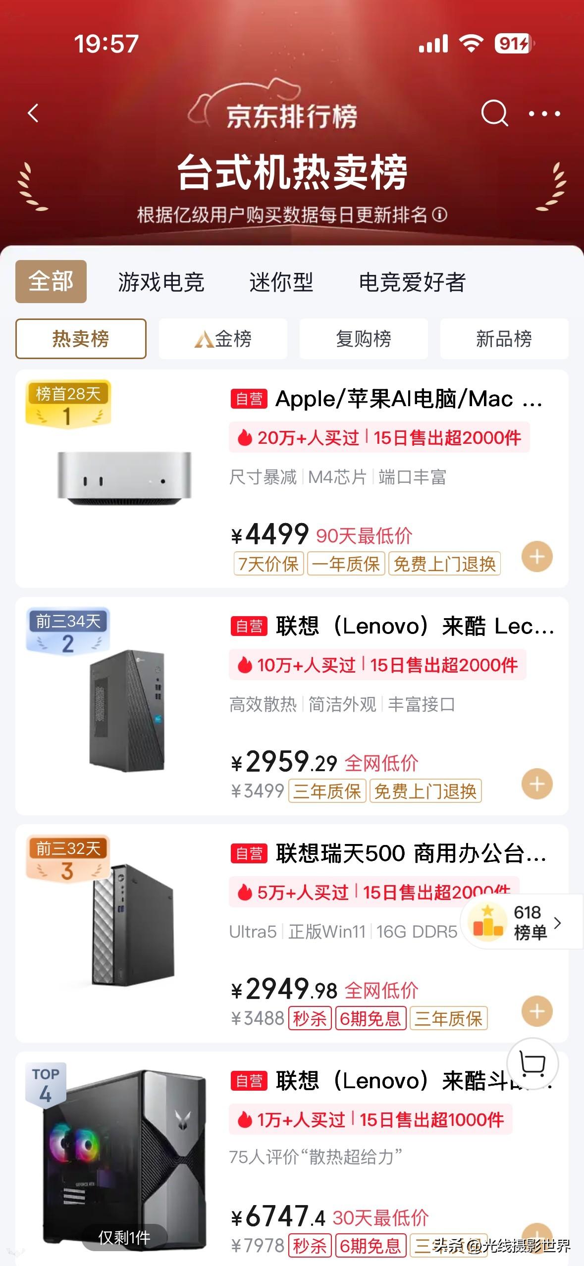 确实没想到，苹果不仅拿下了笔记本电脑的销量冠军，也拿下了台式机的销量冠军！202