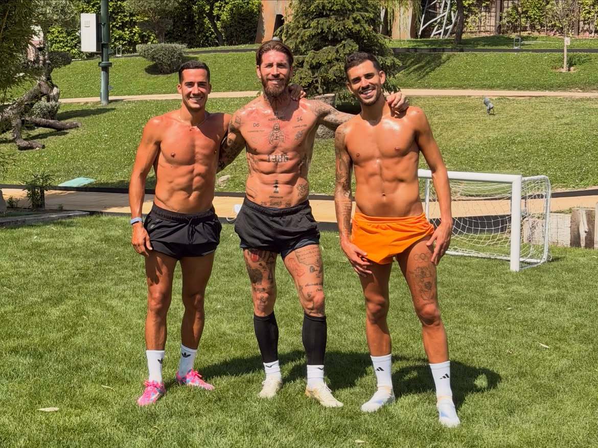 拉莫斯、巴斯克斯和塞瓦略斯一起训练🏋️♂️⚽️🤍halamadrid