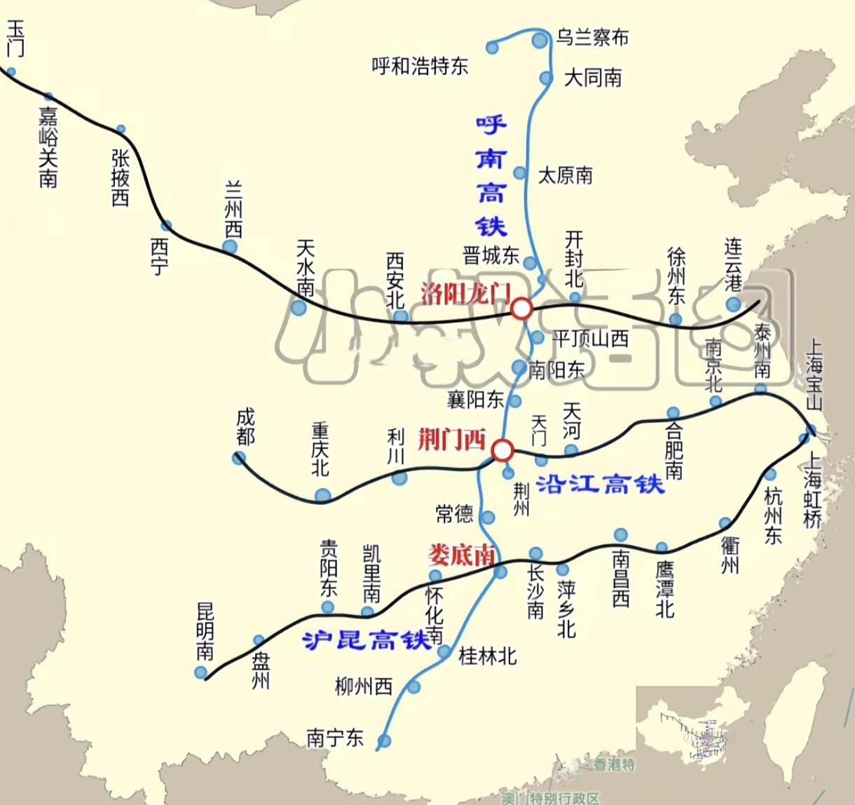 呼南高铁建成后，这三个城市直接成为最大赢家！（洛阳，荆门，娄底）

此前洛阳只有