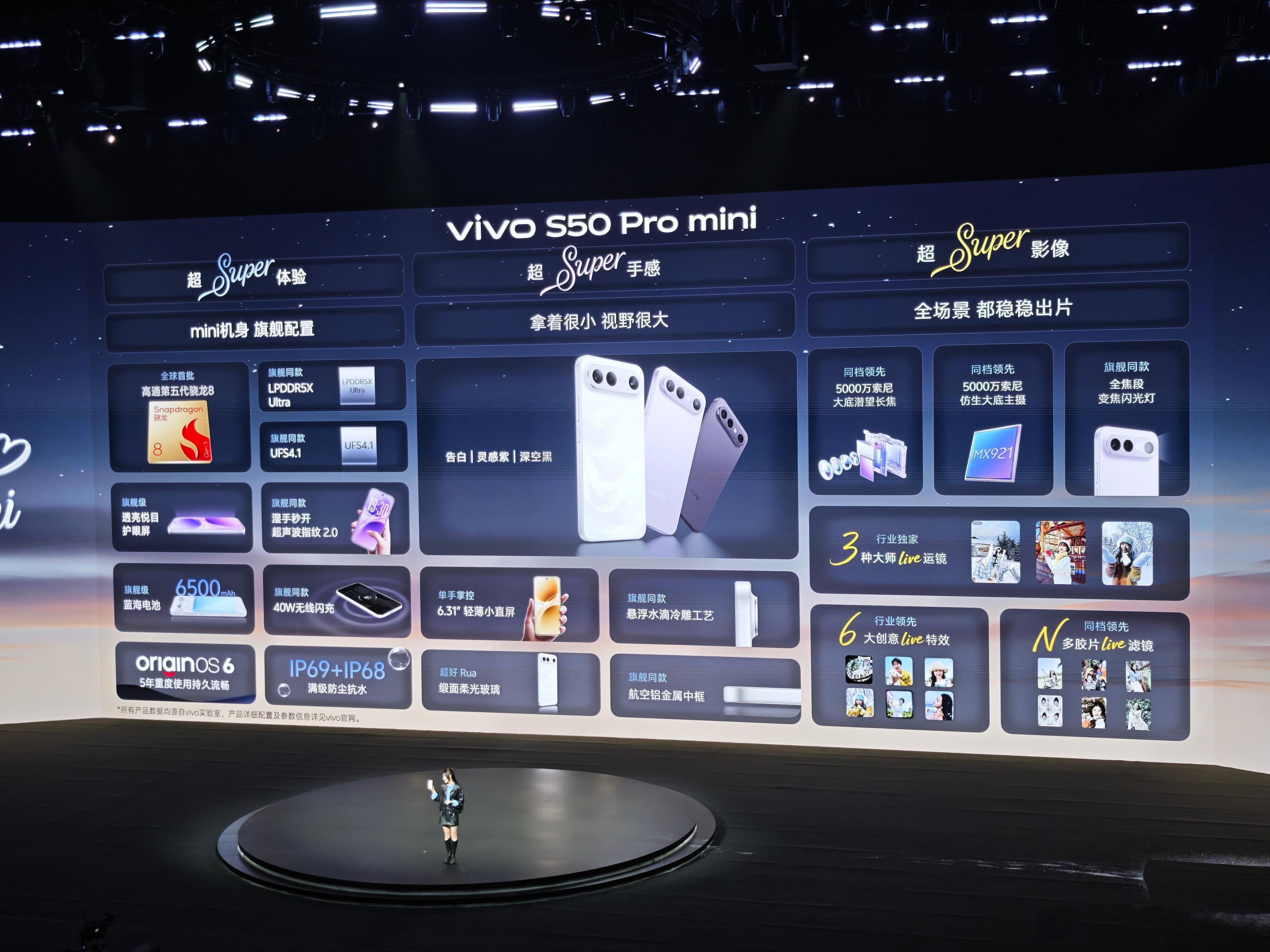 vivo S50 Pro mini：骁龙8 Gen5+LPDDR5X Ultra
