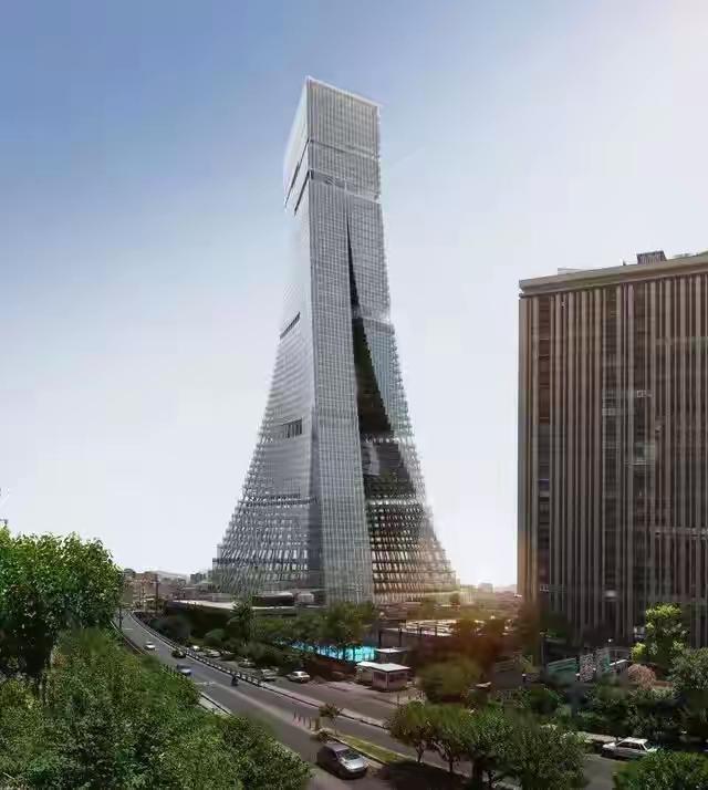 这是位于伊朗首都德黑兰新新金融中心的伊朗世界贸易中心大厦。
大厦呈“A”字造型。