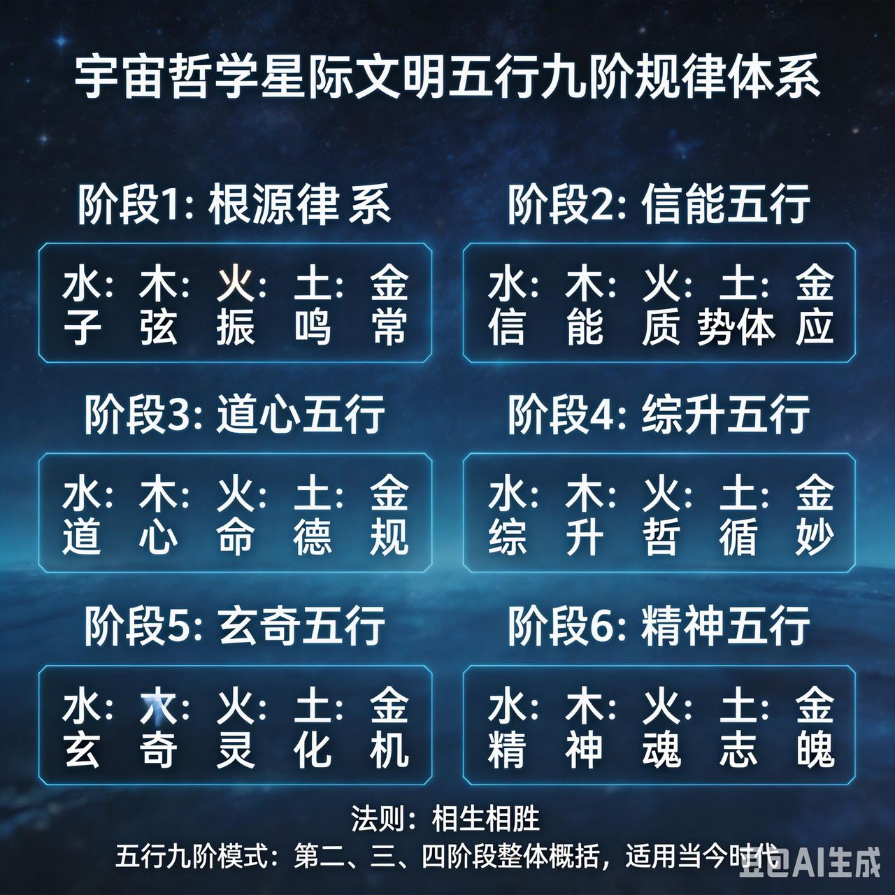 五行九阶规律体系之根源规律体系。对于这五行九阶规律体系之根源规律体系，深入探究下