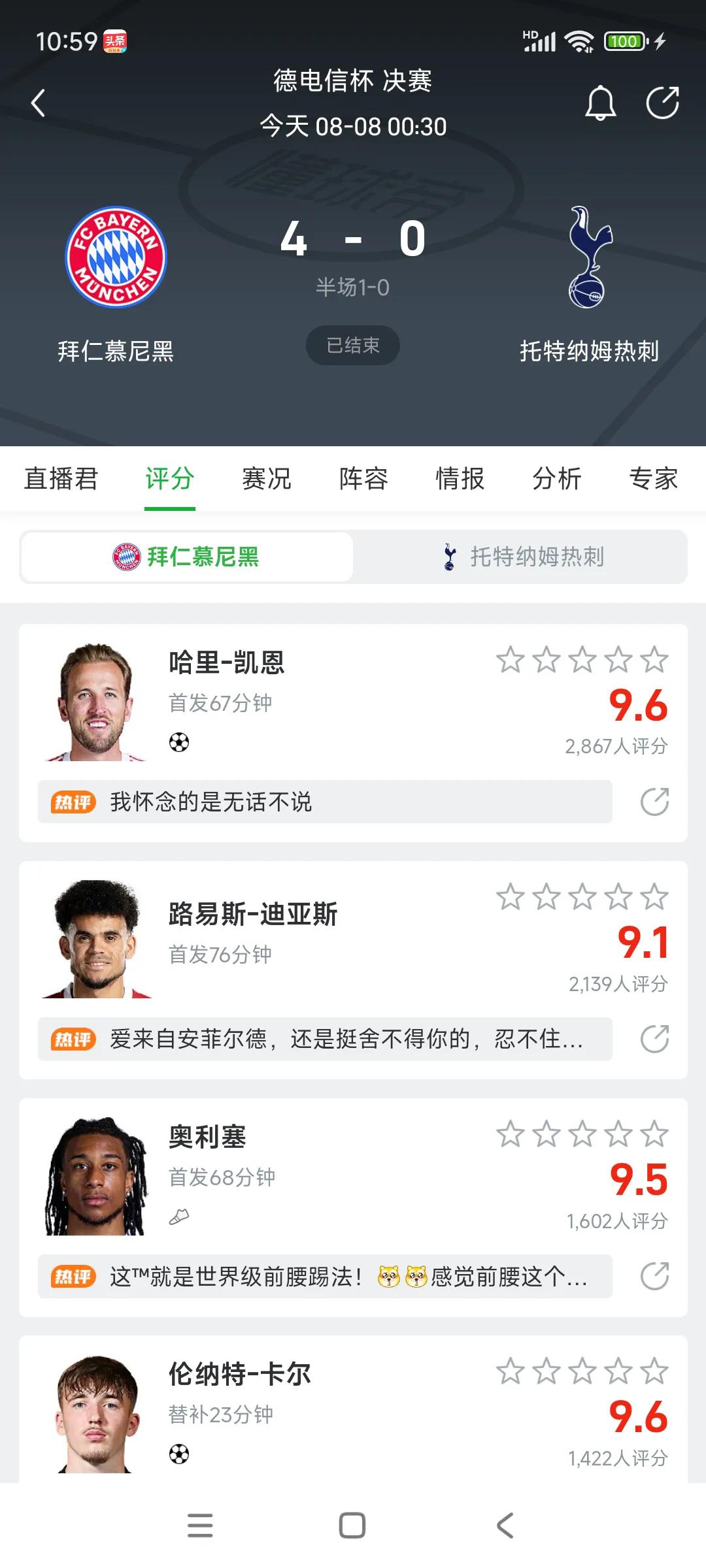 热刺根本不是豪门，拜仁再次4比0，网友说这是血脉的压制！

拜仁几位球星都来自于