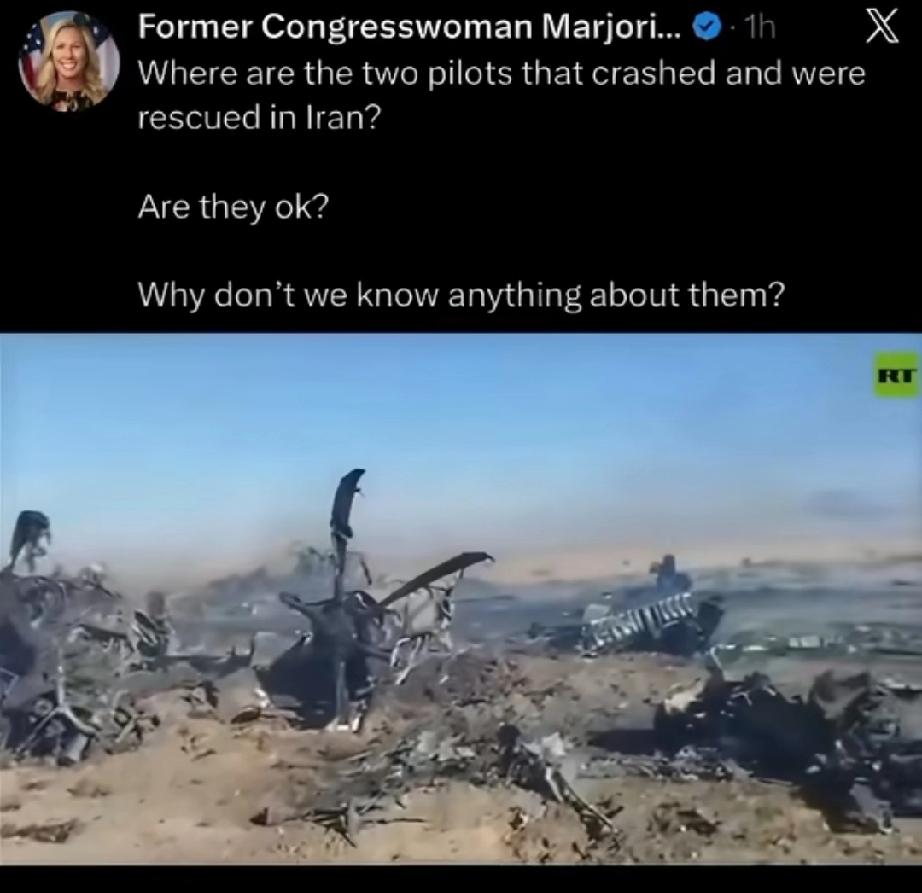 笑死人，美国前国会代表质问美国政府，问那两名被救回的美国飞行员现在人在哪里呢？