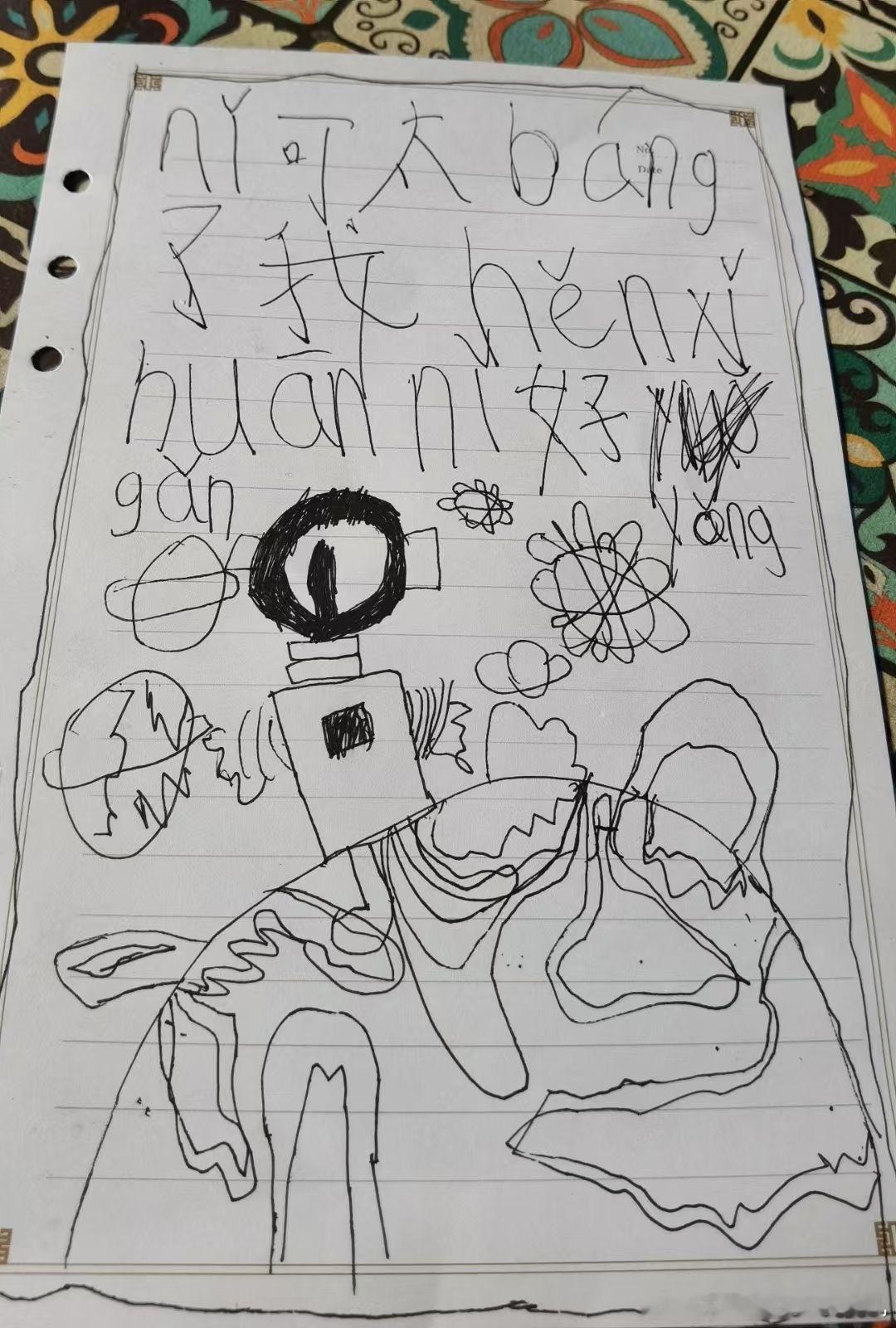 我家老二的第一篇观影笔记！比我厉害多了，我第一次写读后感都小学三年级了。这部影片