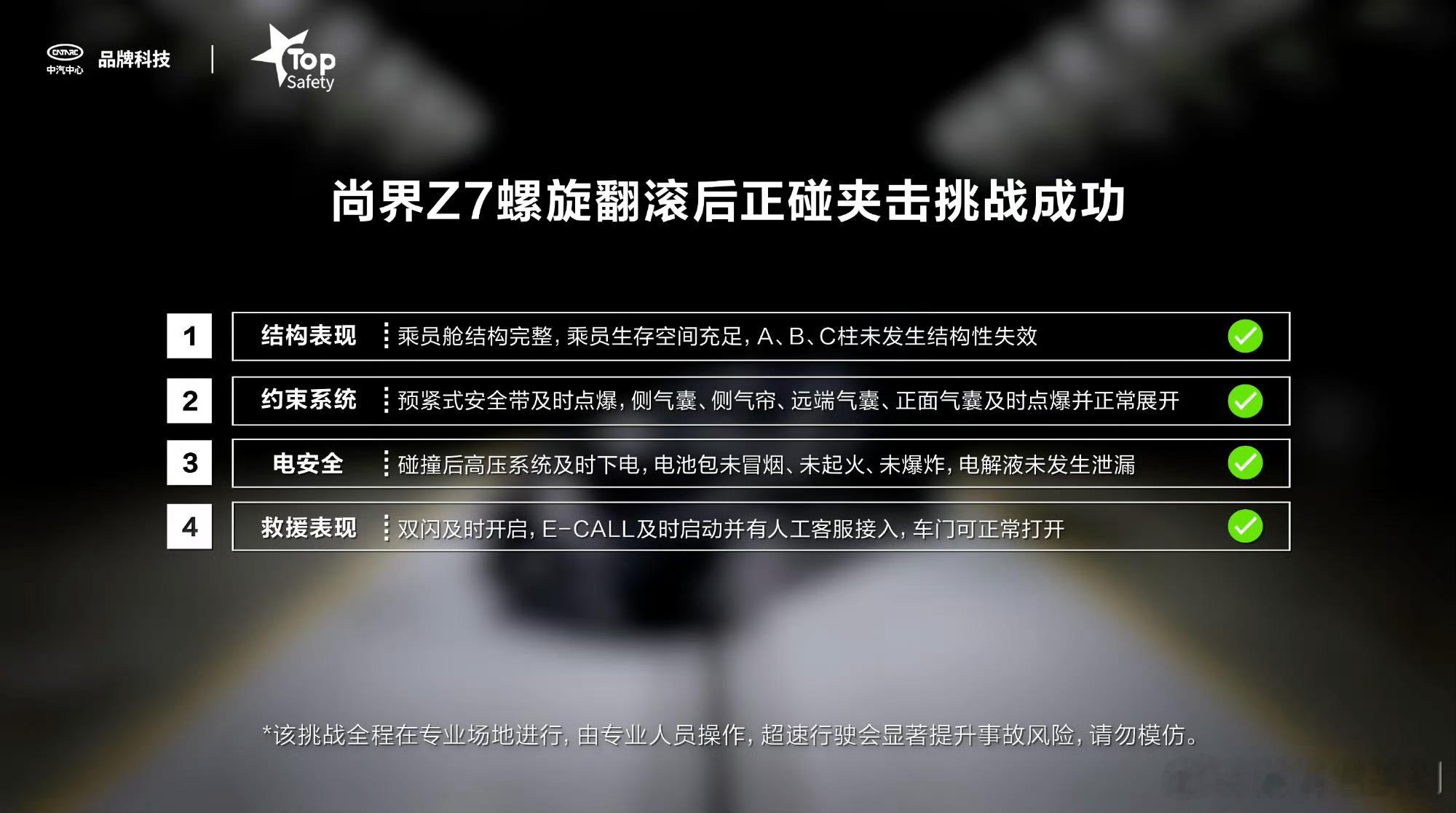 尚界Z7行业首测螺旋翻滚夹击碰撞安全从来不是嘴上说说啊，尚界Z7完美通关螺旋翻滚