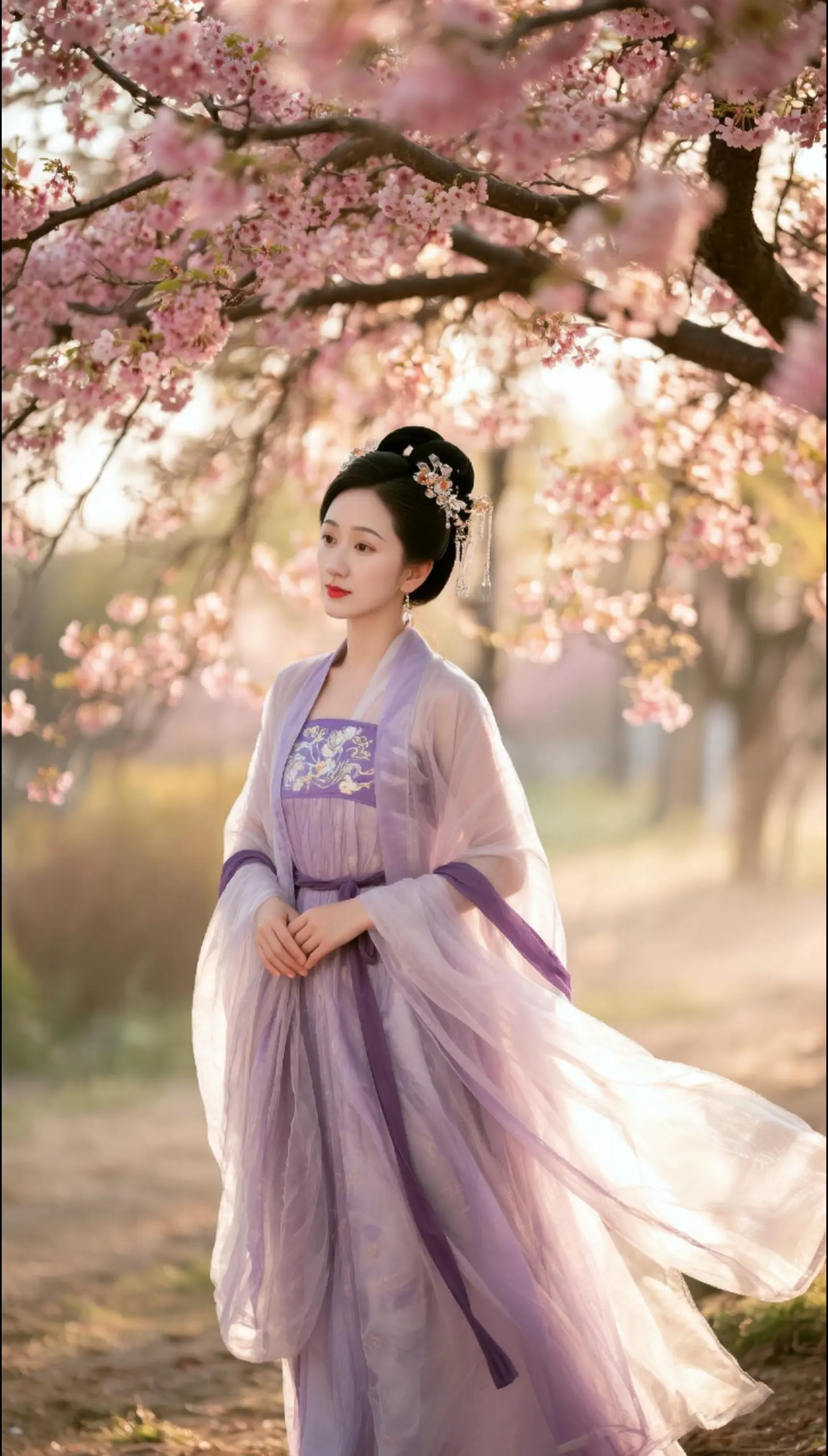 AI暮春汉服照