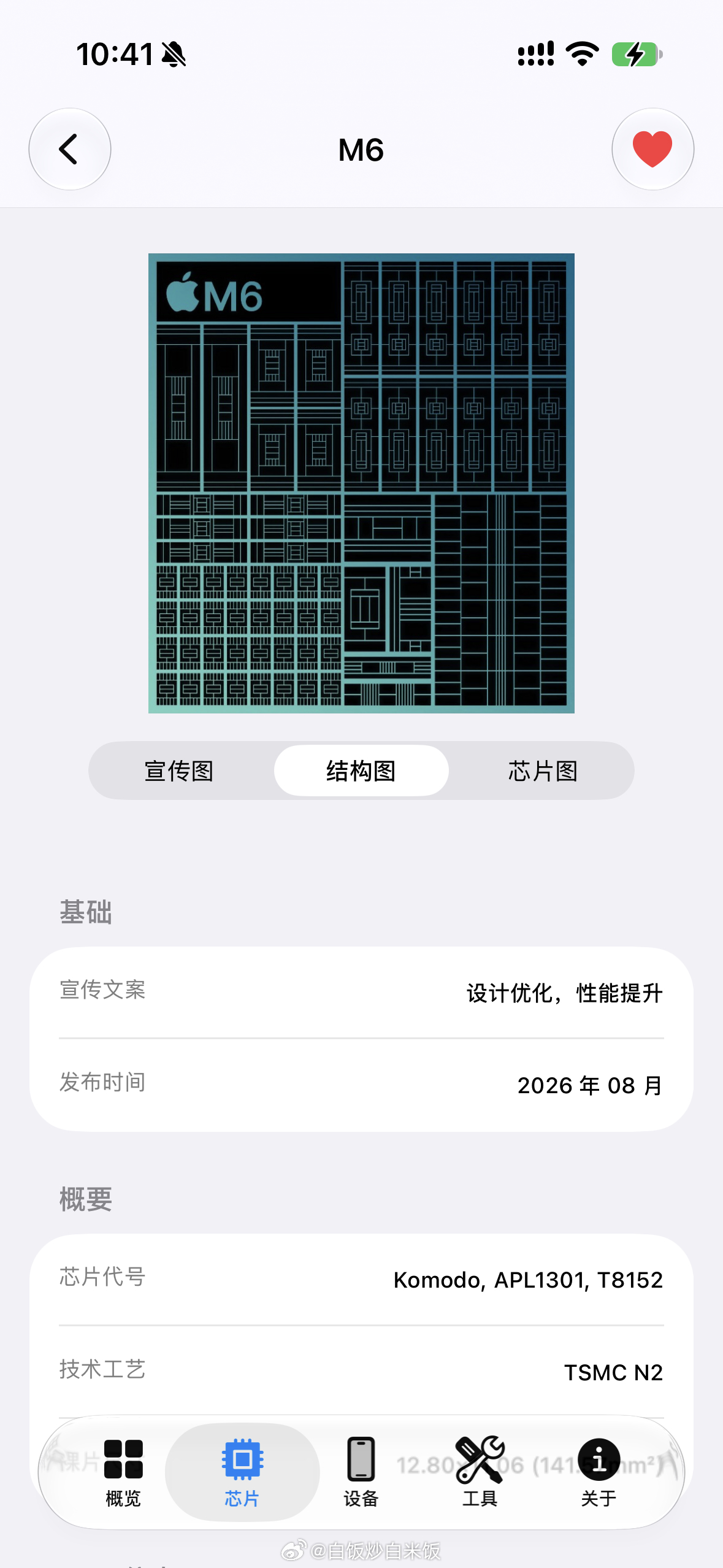 M6 芯片的 CPU 有三种类型核心（P-Core、M-Core、E-Core）