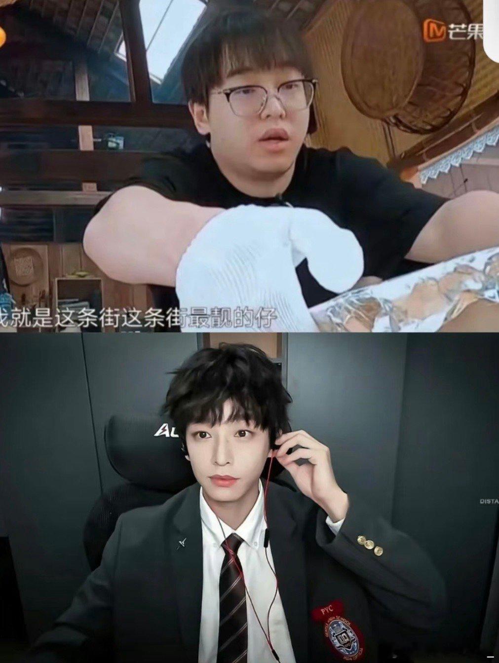 彭彭这个对比图有点过于励志了知道他那时候吃胖了，但有这么胖吗？没什么印象了，但瘦