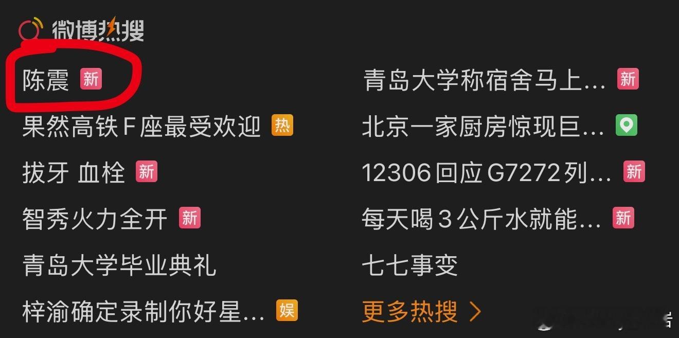 陈震怎么又上热搜了呢[笑cry][笑cry]这次是因为啥啊 ​​​