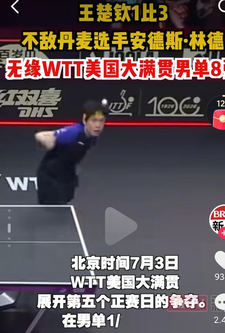 国乒男单再次全军覆没啊，世界第一王楚钦也无缘晋级啊，男乒这是在练兵吧，估计这个比
