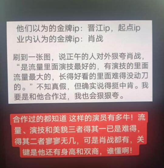 业内认可的金牌ip：肖战 ​