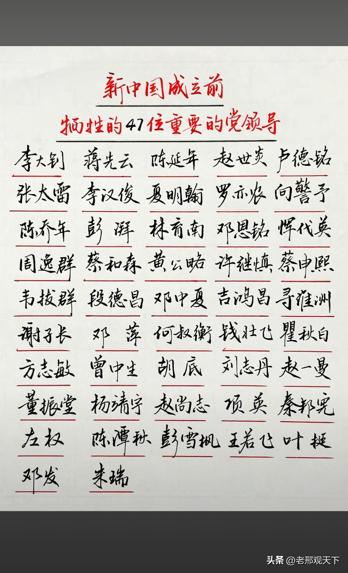 突发奇想：

找到新中国成立之前，已经牺牲的我党重要人物。

假如，任何一位能活