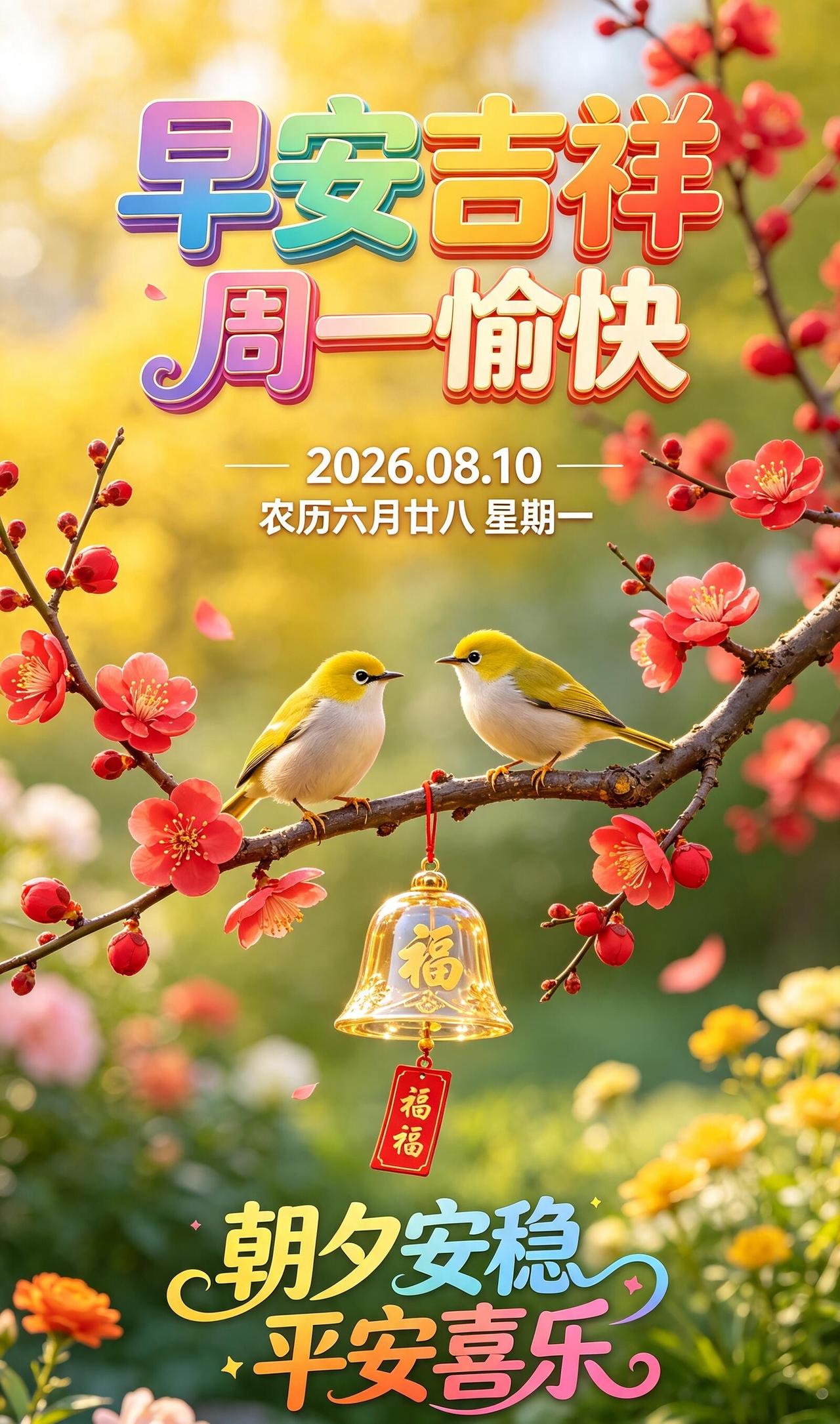 周一清晨，道一声早安🌷！新的一周全新启程，不必焦虑前路，踏实走好当下每一步就好