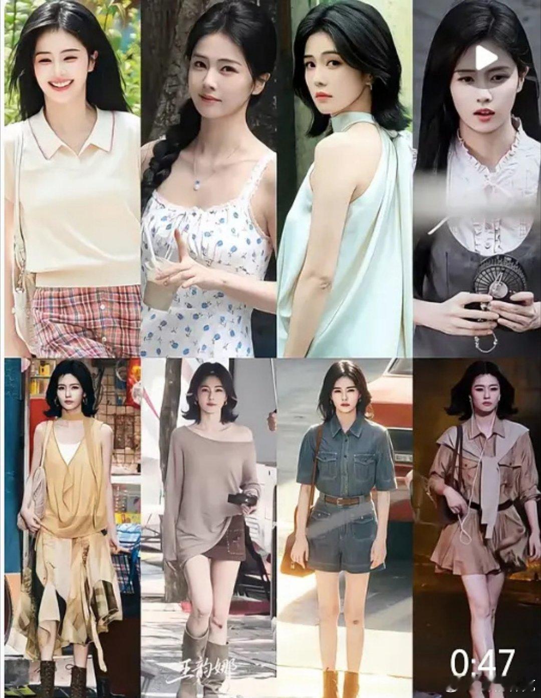 在拍剧现代装路透合集：鞠婧祎 陈都灵 白鹿 孟子义 田曦薇[doge] ​​​