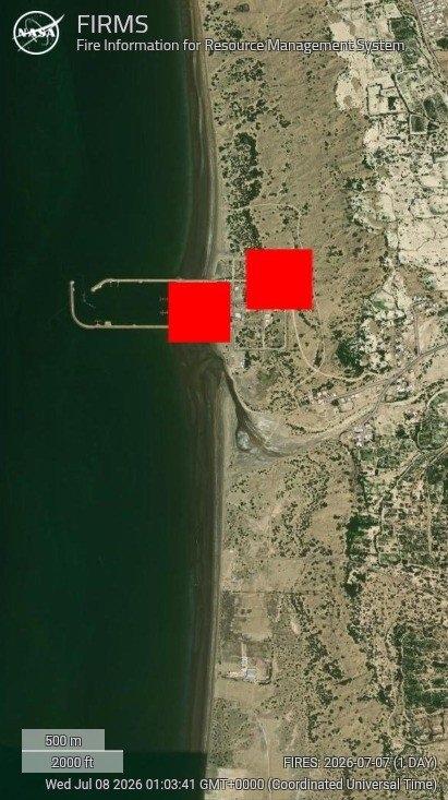 Sentinel-2卫星图像证实，伊朗南部的伊斯兰革命卫队海军基地在昨天美军的袭