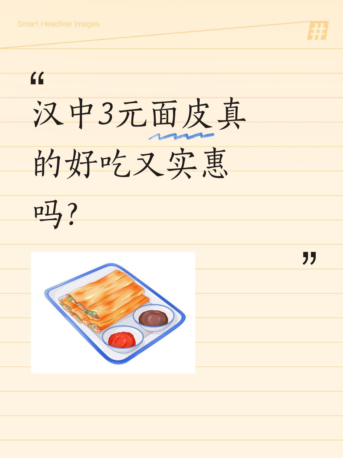 汉中3元面皮真的好吃又实惠吗？
端午路过汉中，孩子想吃面皮，刚好遇到最近很火的"