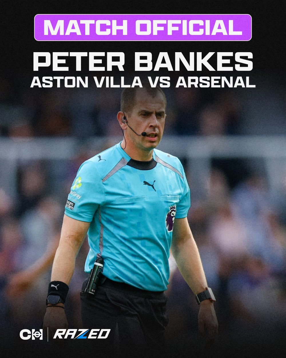 班克斯将担任阿斯顿维拉vs阿森纳 比赛的裁判阿斯顿维拉vs阿森纳 英超联赛 阿森