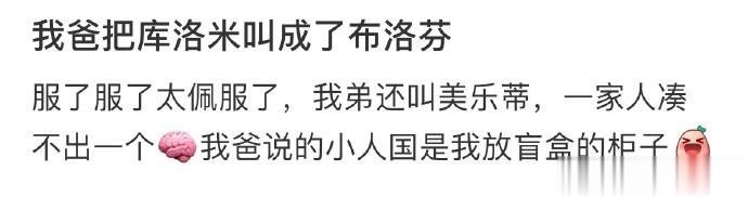 我爸把库洛米叫成了布洛芬 ​​​
